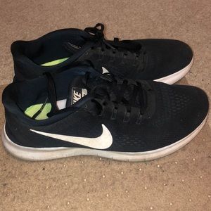Black athletic Nike shoes